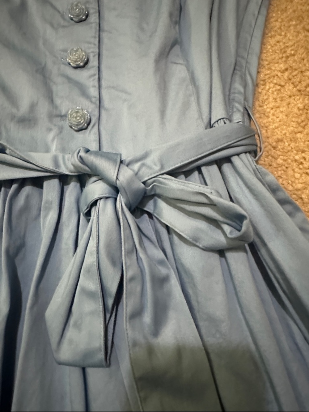Disney Parks Beauty & the Beast Inspired Belle Light Blue Collared Dress w Books - Picture 5 of 16